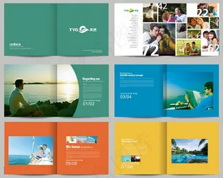 简洁风格天艺传媒画册免费下载