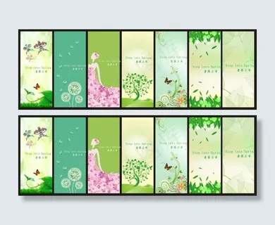 绿色春天看板