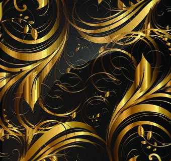 欧式金色花纹图片