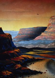 色彩创意风景画图片