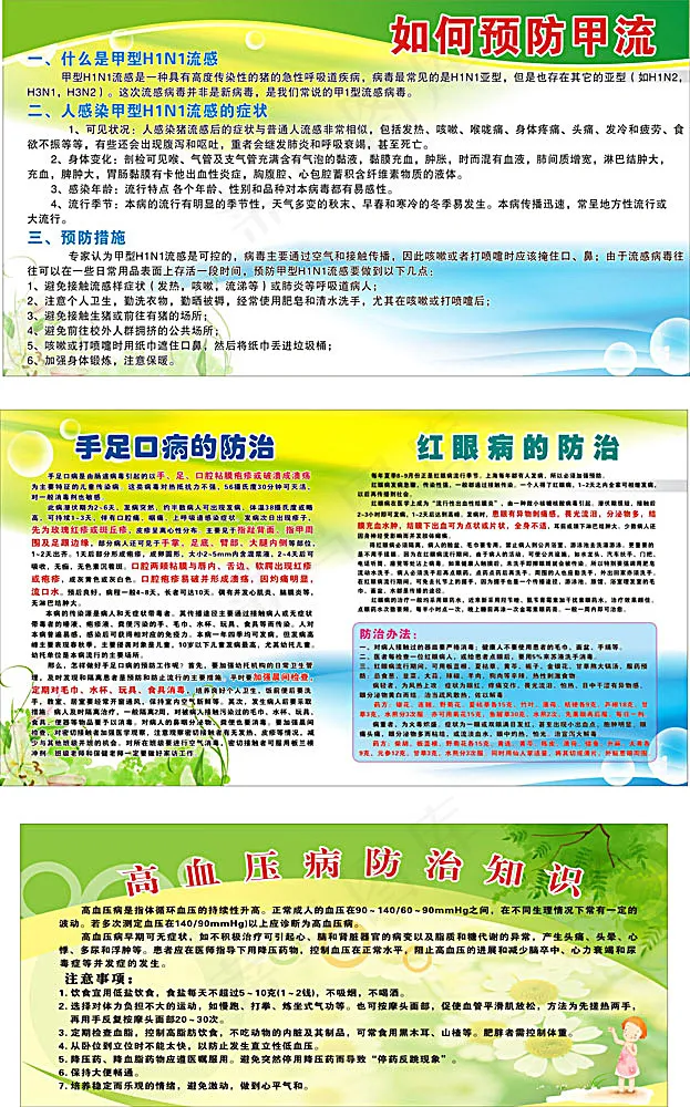 医院知识展板cdr矢量模版下载