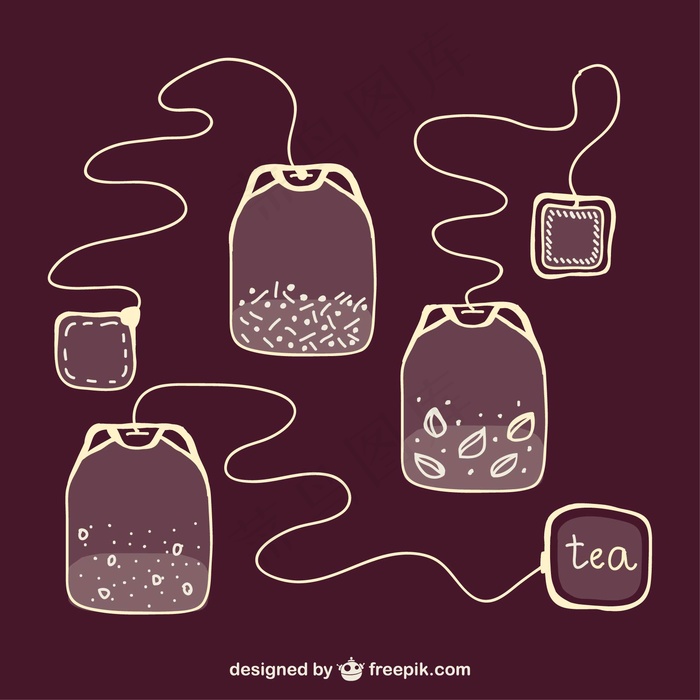 粗略的茶袋矢量ai矢量模版下载