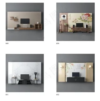 优雅中国风电视墙