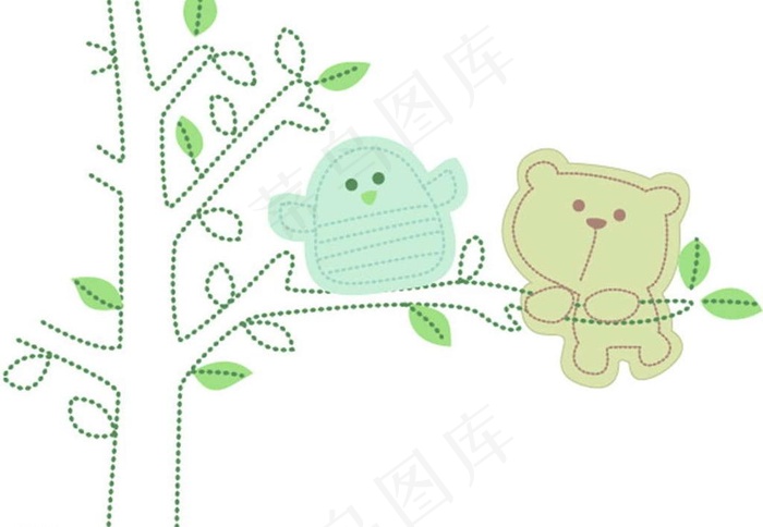 小动物图片ai矢量模版下载