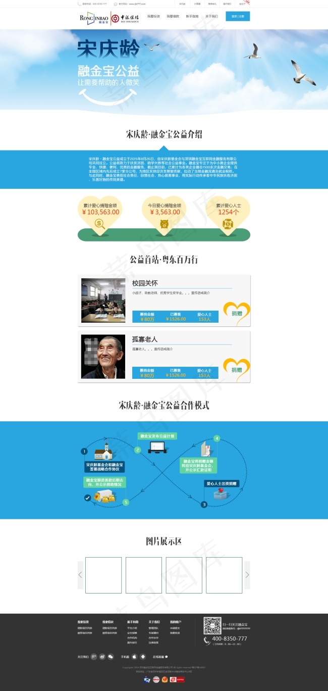 p2p 慈善专题psd模版下载