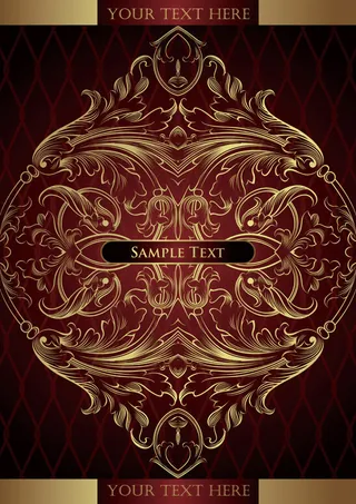 华丽欧式花纹矢量图下载