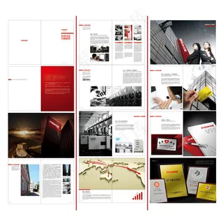 国际简约商务大气企业画册AI模板