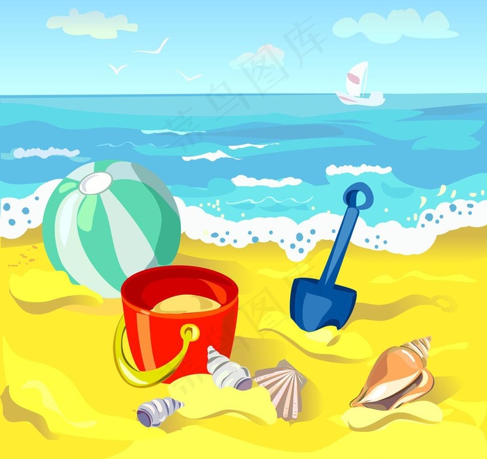 夏季热带度假背景图片