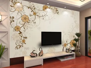 时尚花纹背景墙素材装饰画背景墙