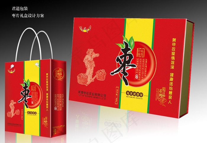 高档礼盒 手提袋（展开图）图片