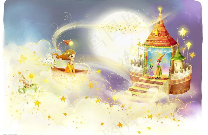 梦幻风景人物图片