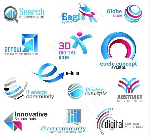 各种LOGO设计ai矢量模版下载