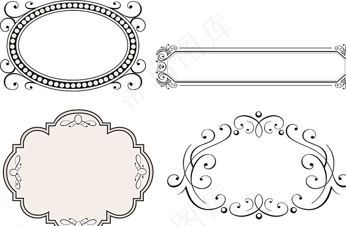 花边边框图片cdr矢量模版下载