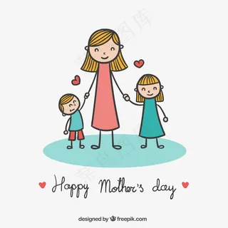 母亲节可爱的画