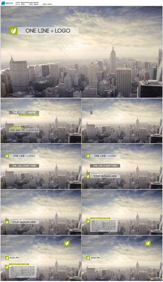 2017年现代时尚人名字幕条动画A...