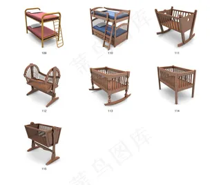 室内床素材模板3dmax