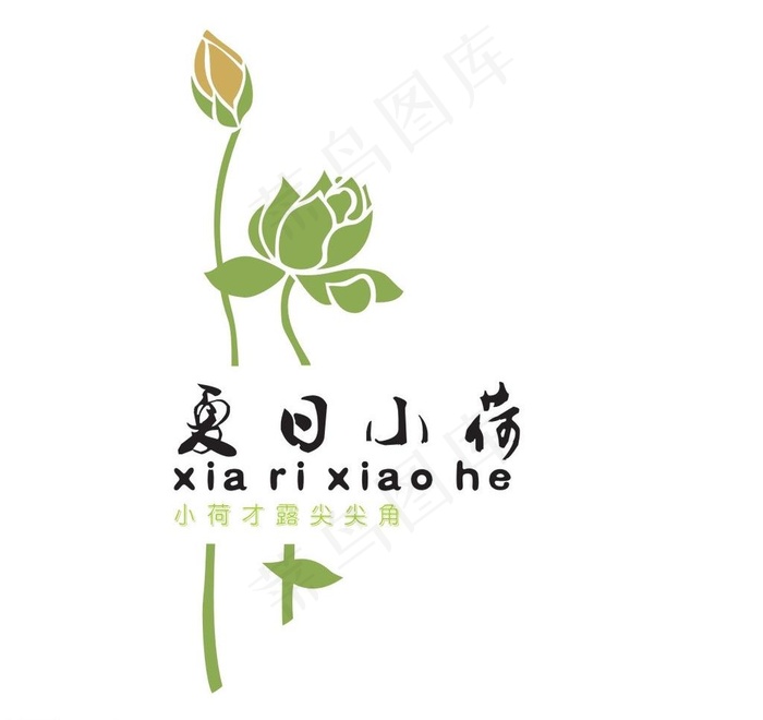 矢量荷花图片cdr矢量模版下载