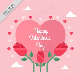 情人节背景与美丽的花