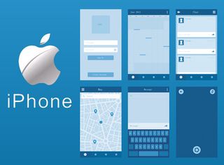 iPhone线框图工具包矢量素材