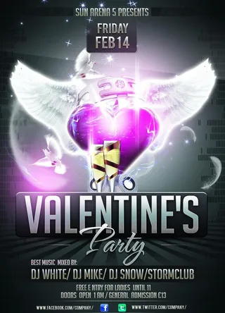 情人节海报 爱情派对图片