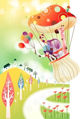 蘑菇热气球