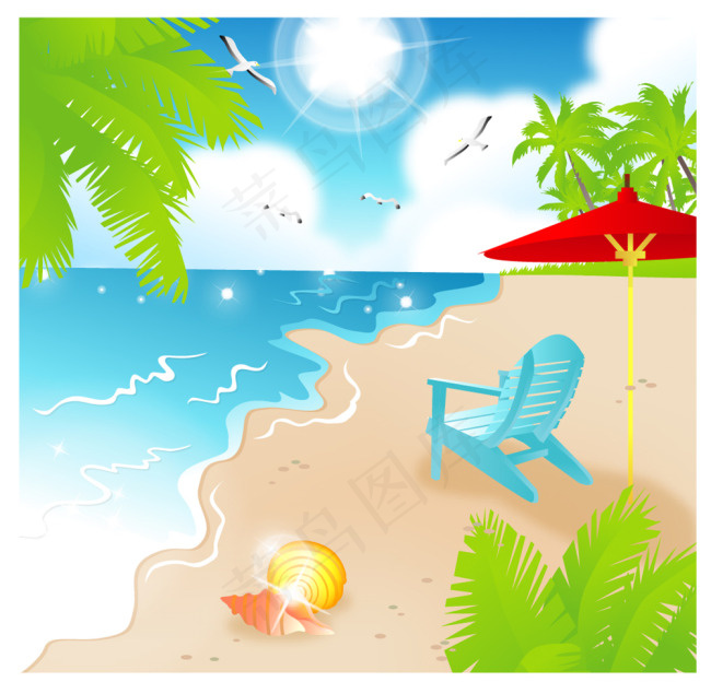 夏季海滩素材背景