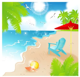 夏季海滩素材背景