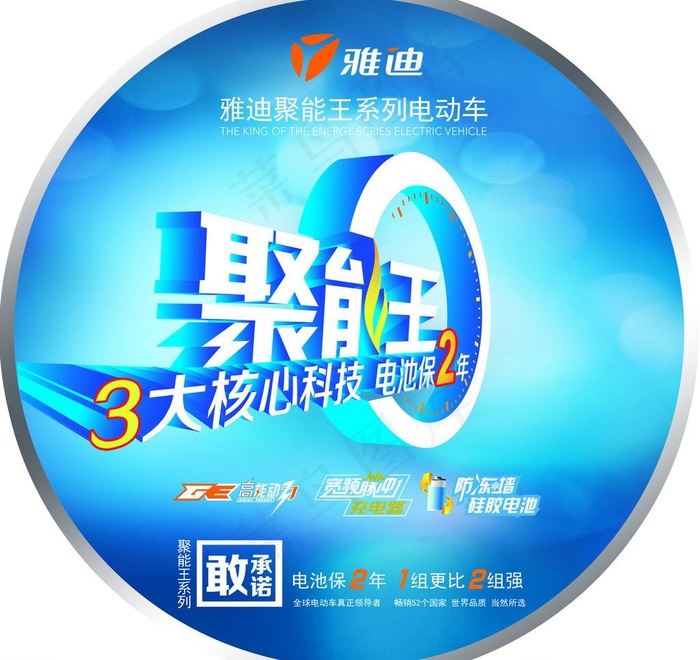 雅迪聚能王地贴