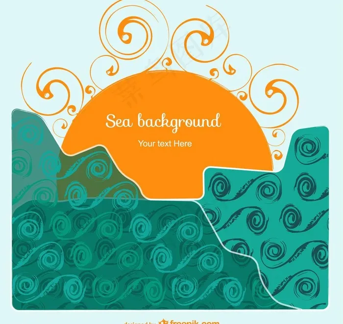 夏天背景图片ai矢量模版下载