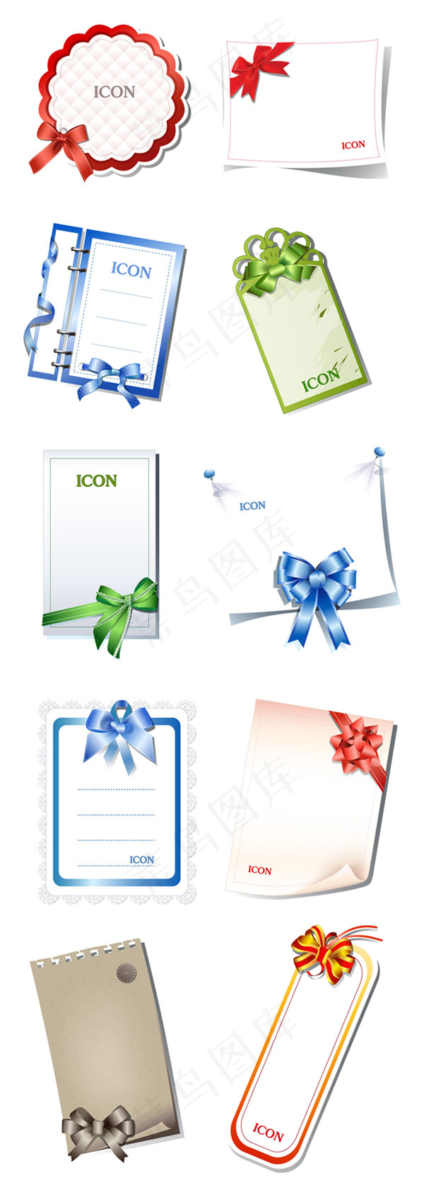 信纸便签卡片设计矢量