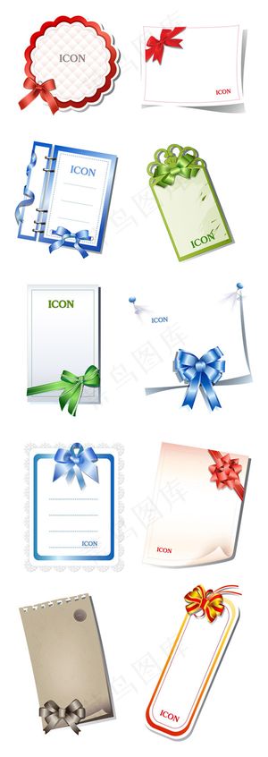 信纸便签卡片设计矢量