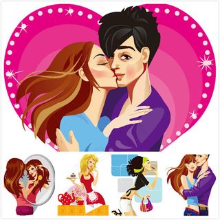 美女插画矢量图