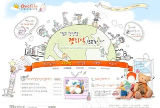 儿童卡通星球乐园网页图片