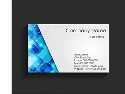 蓝色梦幻名片模板