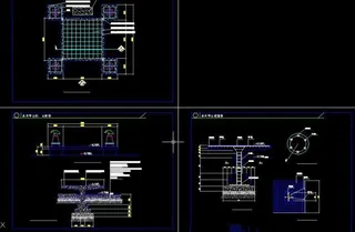 亲水平台平立剖面施工图