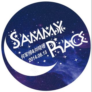 蓝色月亮星空婚礼主题logo设计