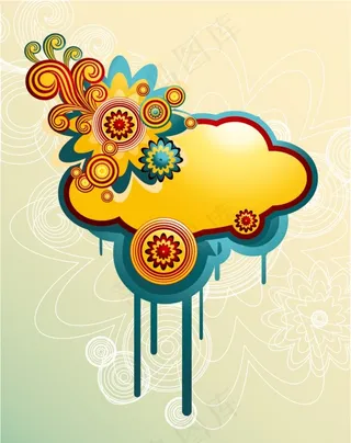 彩云滴墨背景