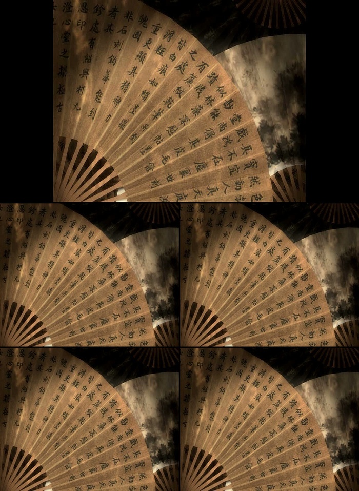 中国风扇面led视频素材