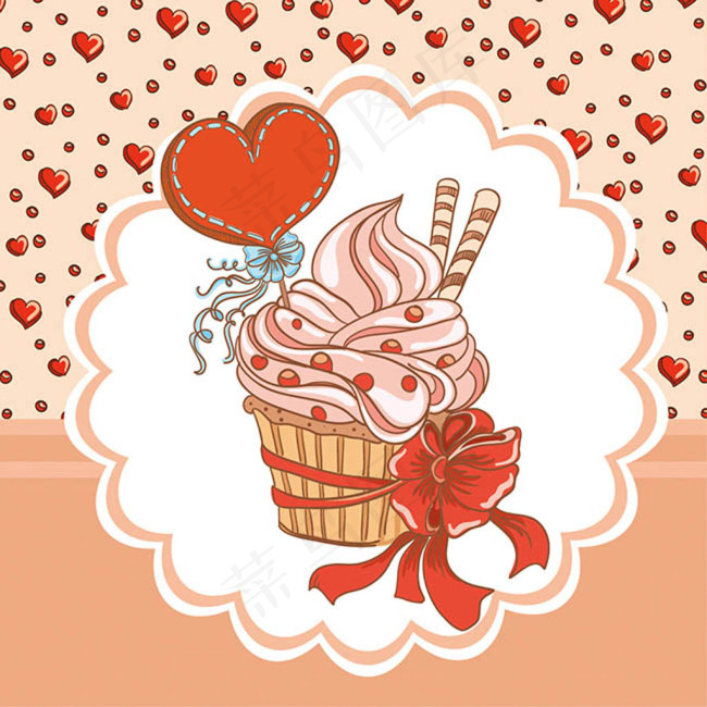 美味的红豆蛋糕