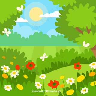 绿色背景矢量图