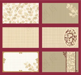 幽雅的玫瑰花主题卡片模板矢量素材