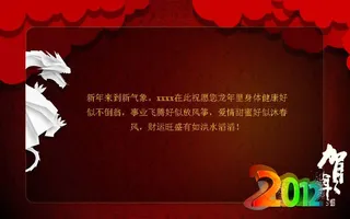 苍龙戏珠2012贺年PPT模板