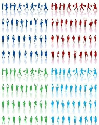 职场人士剪影矢量素材