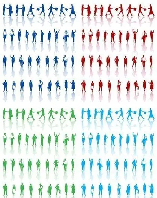 职场人士剪影矢量素材