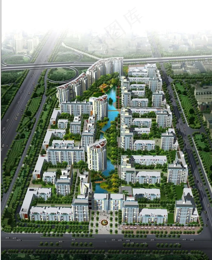 小区规划景观市政公路图片