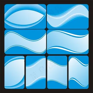 时尚蓝色底纹卡片背景矢量素材