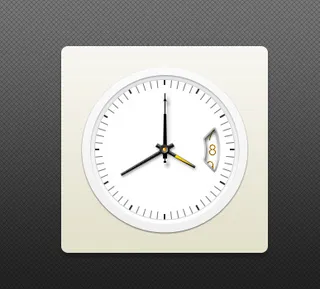 带日期壁挂时钟PSD素材