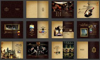 酒楼企业形象宣传画册设计矢量素材