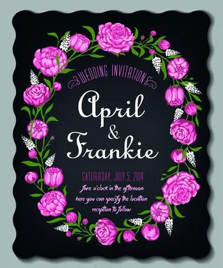 婚礼邀请卡图片