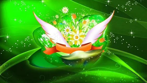 绿色海报 春季素材图片